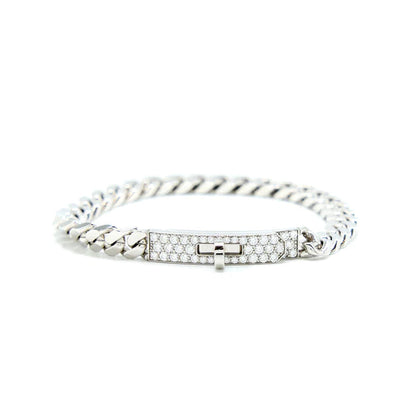 [⭐Spark]KELLY CHAIN SILVER DIAMOND BRACELET