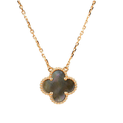 [⭐Spark]CLOVER 15MM  GRAY MOTHER OF PEARL NECKLACE