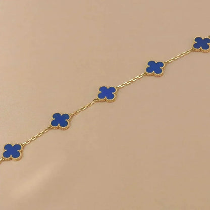 [⭐Spark] CLOVER 5 MOTIF BLUE AGATE BRACELET COLLECTION