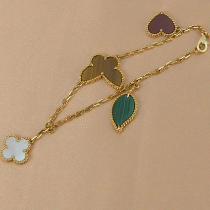 [⭐Spark]LUCKY SPRING 5 MOTIF GOLD BRACELET