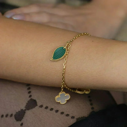 [⭐Spark]LUCKY SPRING 5 MOTIF GOLD BRACELET