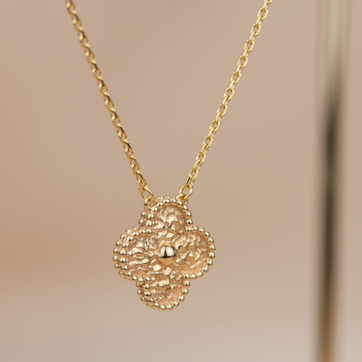 [⭐Spark]CLOVER 15MM  BRONZING NECKLACE