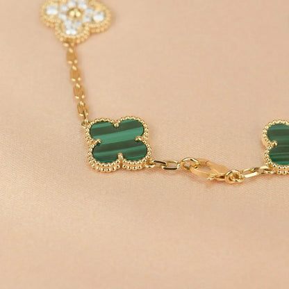 [⭐Spark] CLOVER 5 MOTIF MALACHITE BRACELET COLLECTION