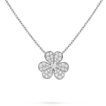 [⭐Spark]CLOVER DIAMOND NECKLACE SILVER