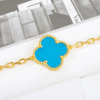 [⭐Spark] CLOVER 5 MOTIF TURQUOISE BRACELET COLLECTION