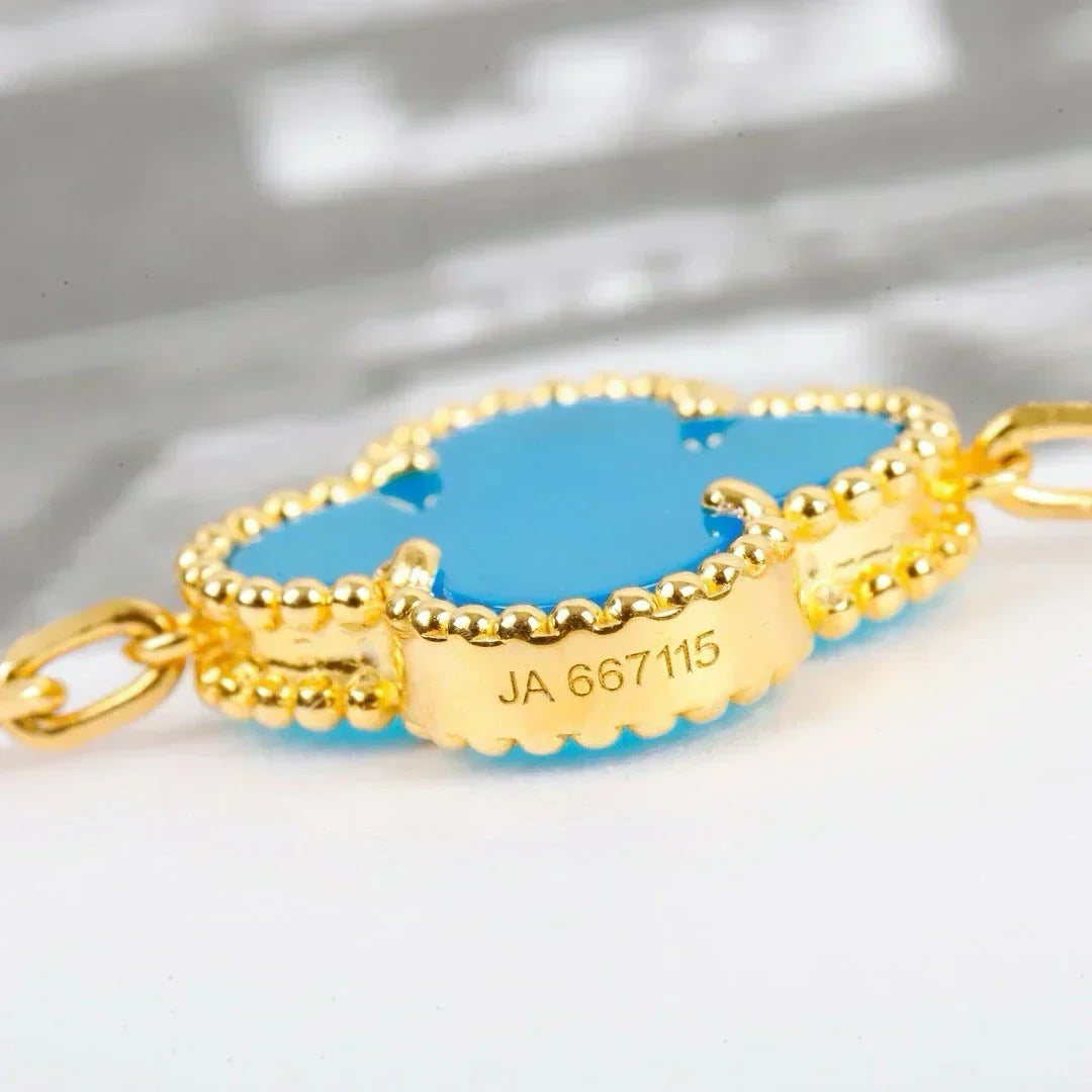 [⭐Spark] CLOVER 5 MOTIF TURQUOISE BRACELET COLLECTION