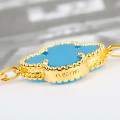 [⭐Spark] CLOVER 5 MOTIF TURQUOISE BRACELET COLLECTION