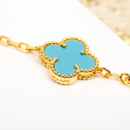 [⭐Spark] CLOVER 5 MOTIF TURQUOISE BRACELET COLLECTION