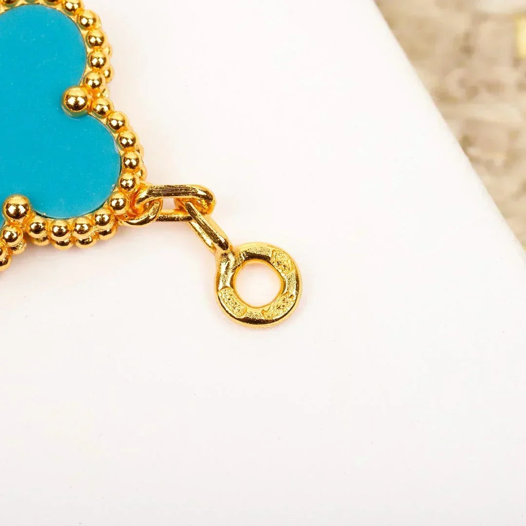 [⭐Spark] CLOVER 5 MOTIF TURQUOISE BRACELET COLLECTION