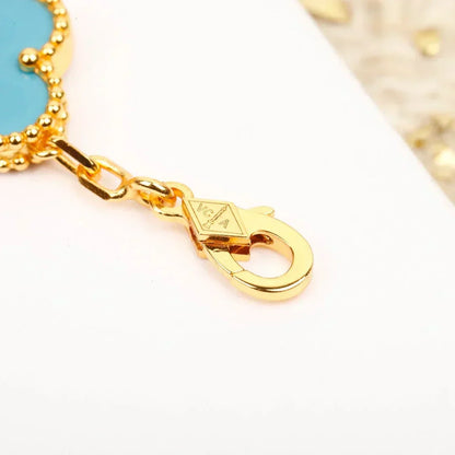 [⭐Spark] CLOVER 5 MOTIF TURQUOISE BRACELET COLLECTION