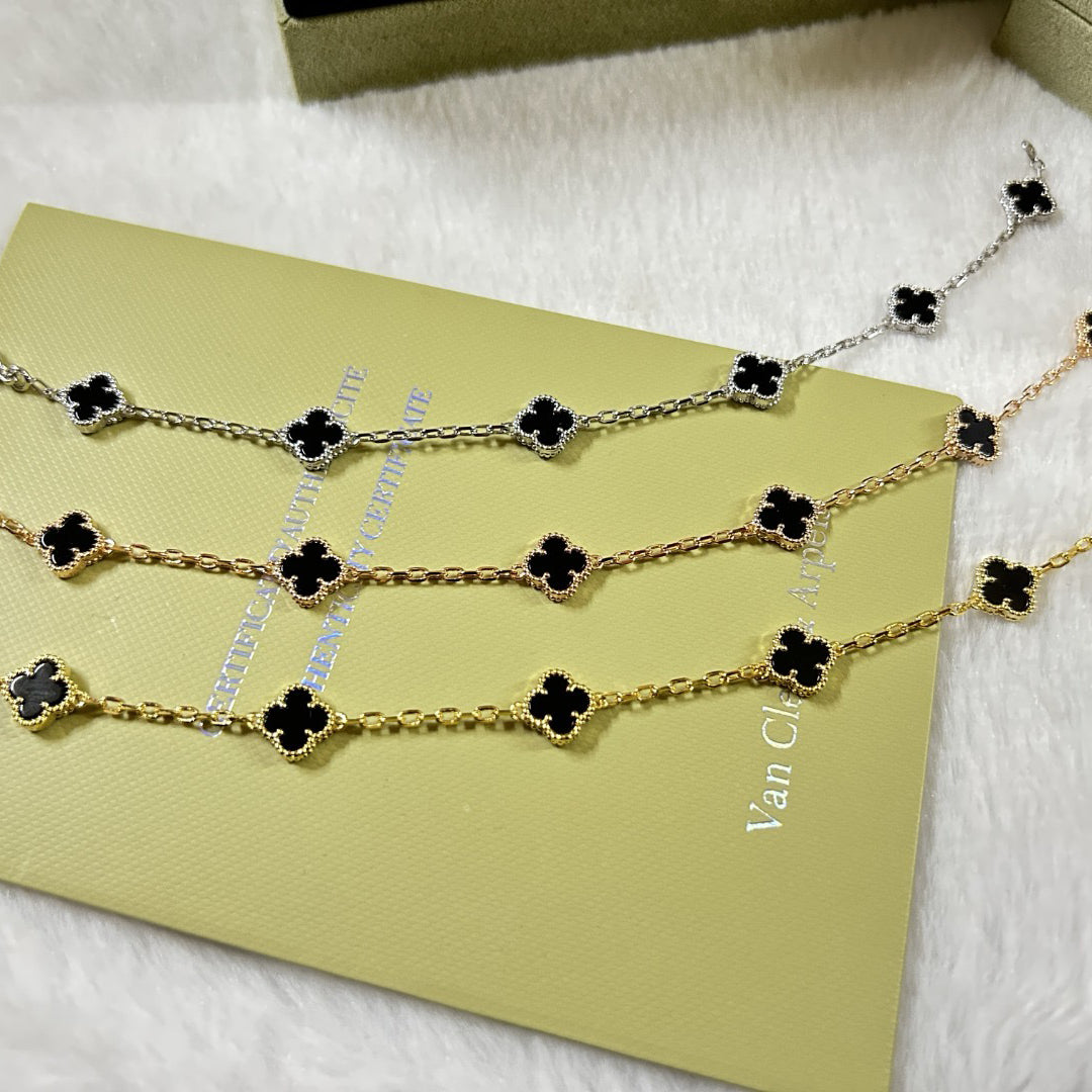 [⭐Spark]CLOVER 6 MOTIF  ONYXS BRACELET