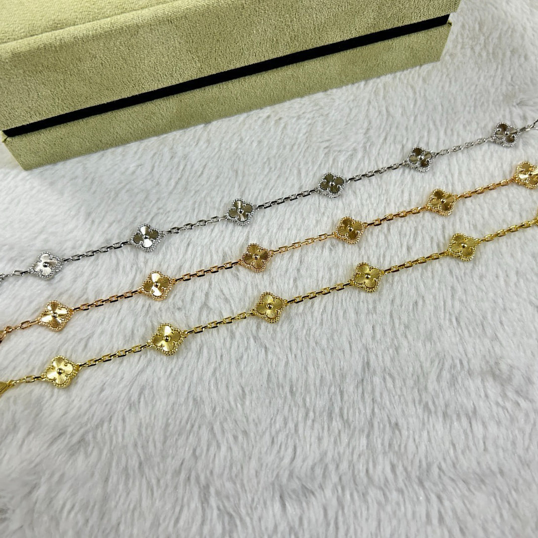 [⭐Spark]CLOVER 6 MOTIF DIAMOND BRACELET