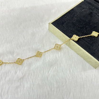 [⭐Spark]CLOVER 6 MOTIF DIAMOND BRACELET