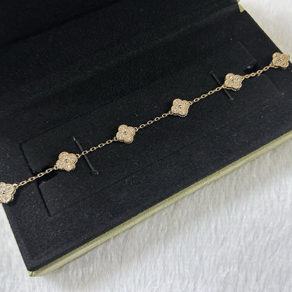 [⭐Spark]CLOVER 6 MOTIF DIAMOND BRACELET