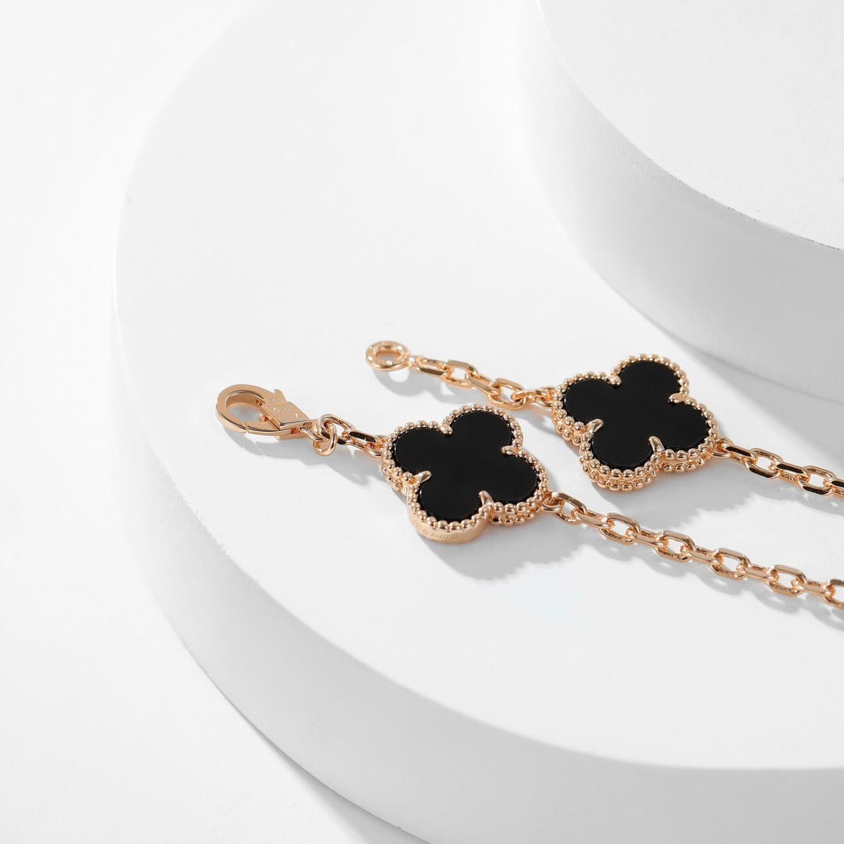 [⭐Spark]CLOVER 10 MOTIFS ONYX NECKLACE