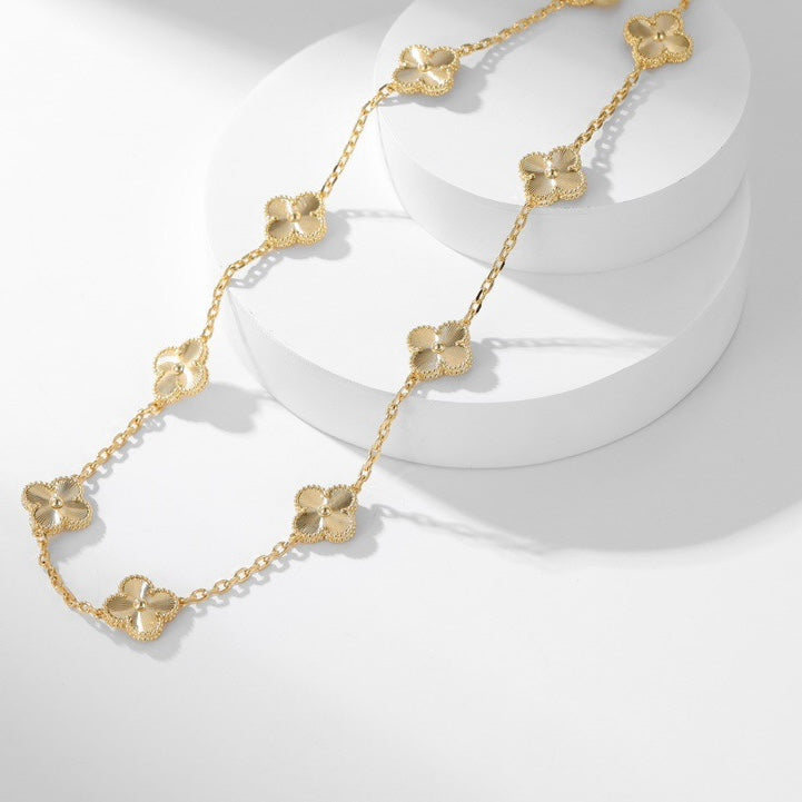 [⭐Spark]CLOVER 10 MOTIFS LASER NECKLACE
