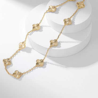 [⭐Spark]CLOVER 10 MOTIFS LASER NECKLACE