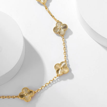[⭐Spark]CLOVER 10 MOTIFS LASER NECKLACE