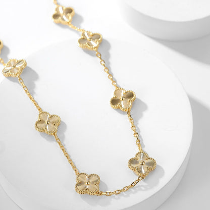[⭐Spark]CLOVER 10 MOTIFS LASER NECKLACE