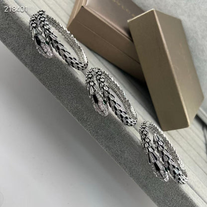 [⭐Spark]NEW OBSIDIAN & DIAMOND SERPENT BRACELET