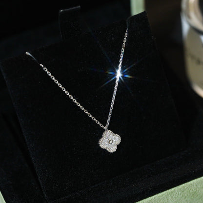 [⭐Spark]CLOVER MINI 9.5MM PENDANT DIAMOND NECKLACE