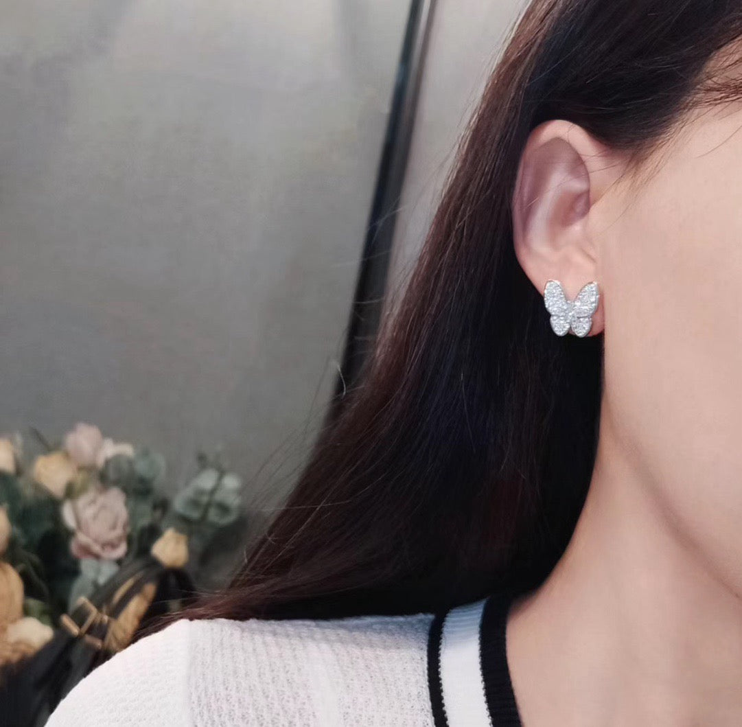 [⭐Spark]BUTTERFLY ALL DIAMOND EARRINGS