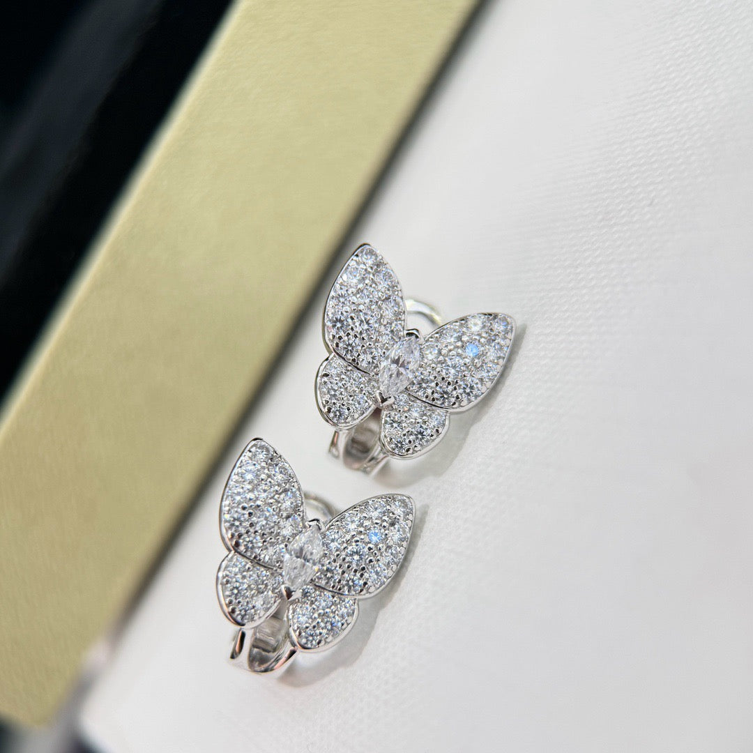 [⭐Spark]BUTTERFLY ALL DIAMOND EARRINGS
