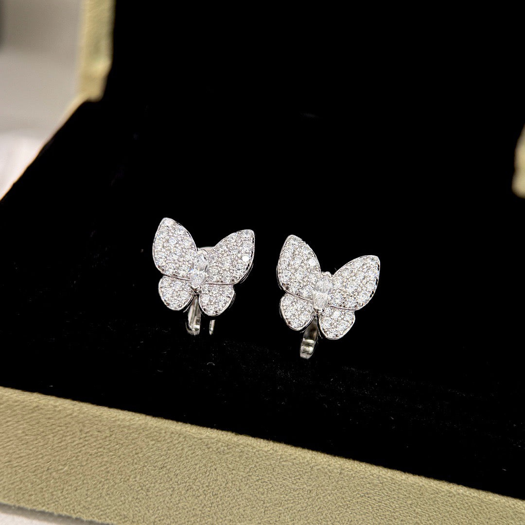 [⭐Spark]BUTTERFLY ALL DIAMOND EARRINGS