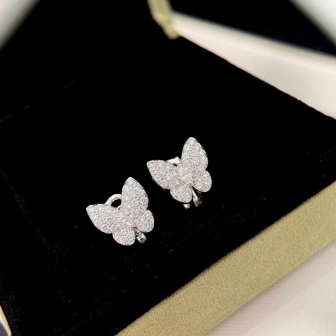 [⭐Spark]BUTTERFLY ALL DIAMOND EARRINGS