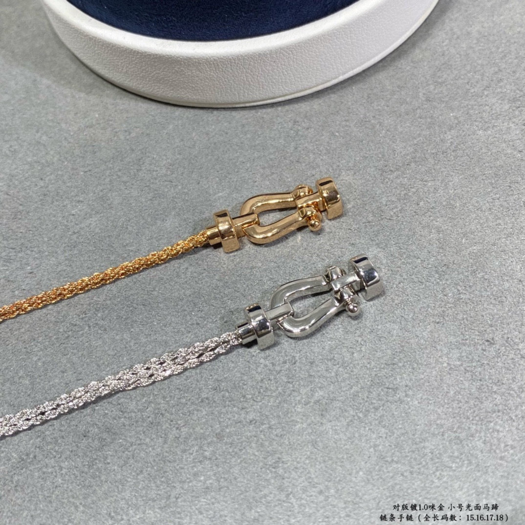 [⭐Spark]FORCE SMALL HORSESHOE  DIAMOND CHAIN ROPE BRACELET