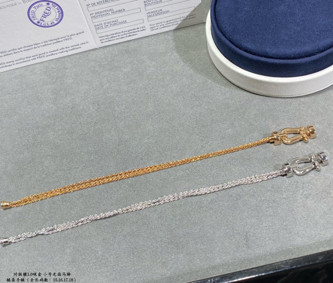 [⭐Spark]FORCE SMALL HORSESHOE  DIAMOND CHAIN ROPE BRACELET