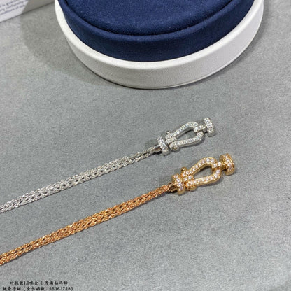 [⭐Spark]FORCE SMALL HORSESHOE  DIAMOND CHAIN ROPE BRACELET