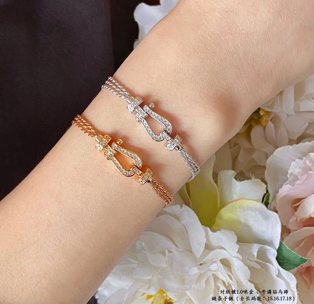 [⭐Spark]FORCE SMALL HORSESHOE  DIAMOND CHAIN ROPE BRACELET