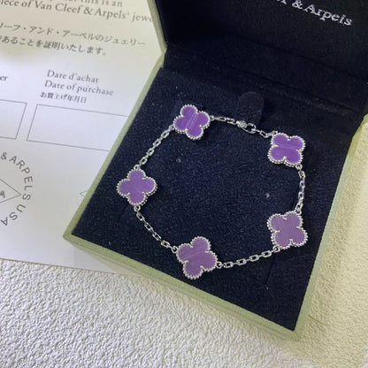 [⭐Spark] CLOVER 5 MOTIF VIOLET BRACELET COLLECTION