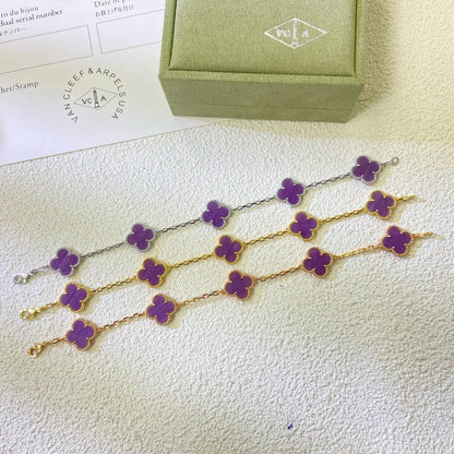 [⭐Spark] CLOVER 5 MOTIF VIOLET BRACELET COLLECTION