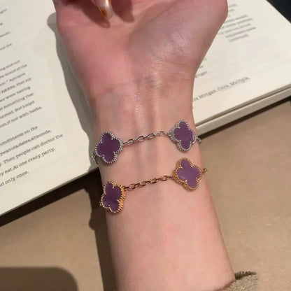 [⭐Spark] CLOVER 5 MOTIF VIOLET BRACELET COLLECTION