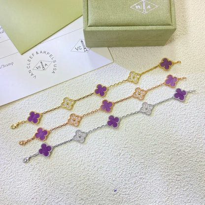 [⭐Spark] CLOVER 5 MOTIF VIOLET BRACELET COLLECTION