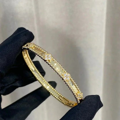 [⭐Spark]CLOVER BRACELET 4MM DIAMONDS
