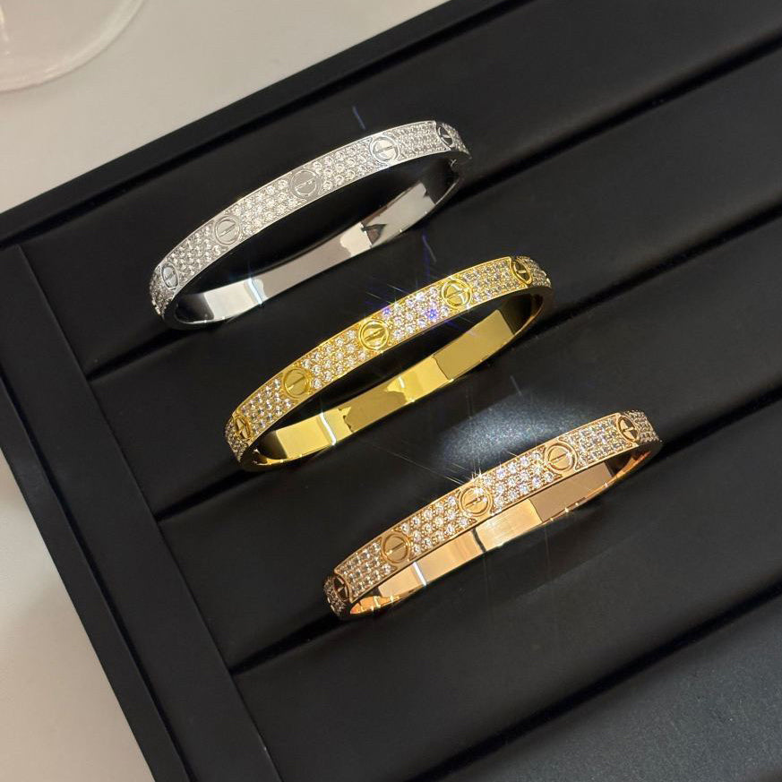 [⭐Spark]LOVE BRACELET 6.1MM DIAMOND-PAVED