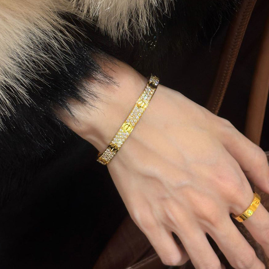 [⭐Spark]LOVE BRACELET 6.1MM DIAMOND-PAVED