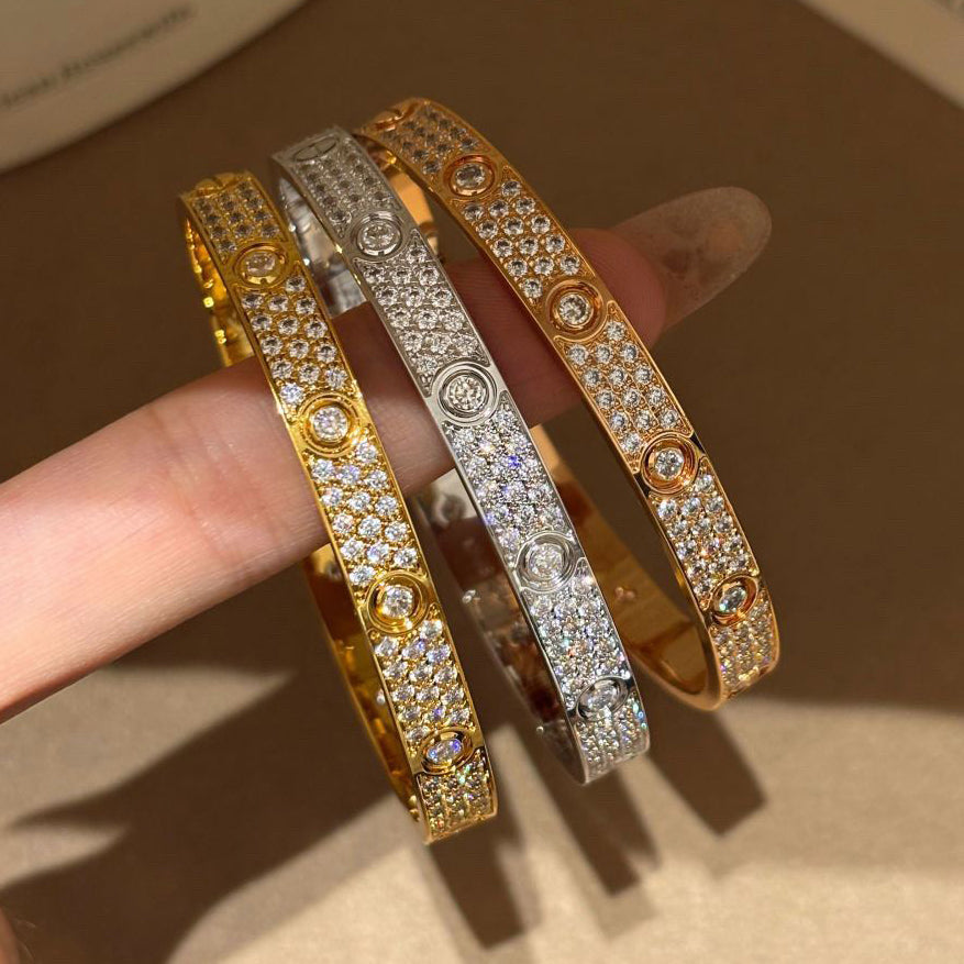 [⭐Spark]LOVE BRACELET 6.1MM DIAMOND-PAVED 10 BIG DIAMONDS