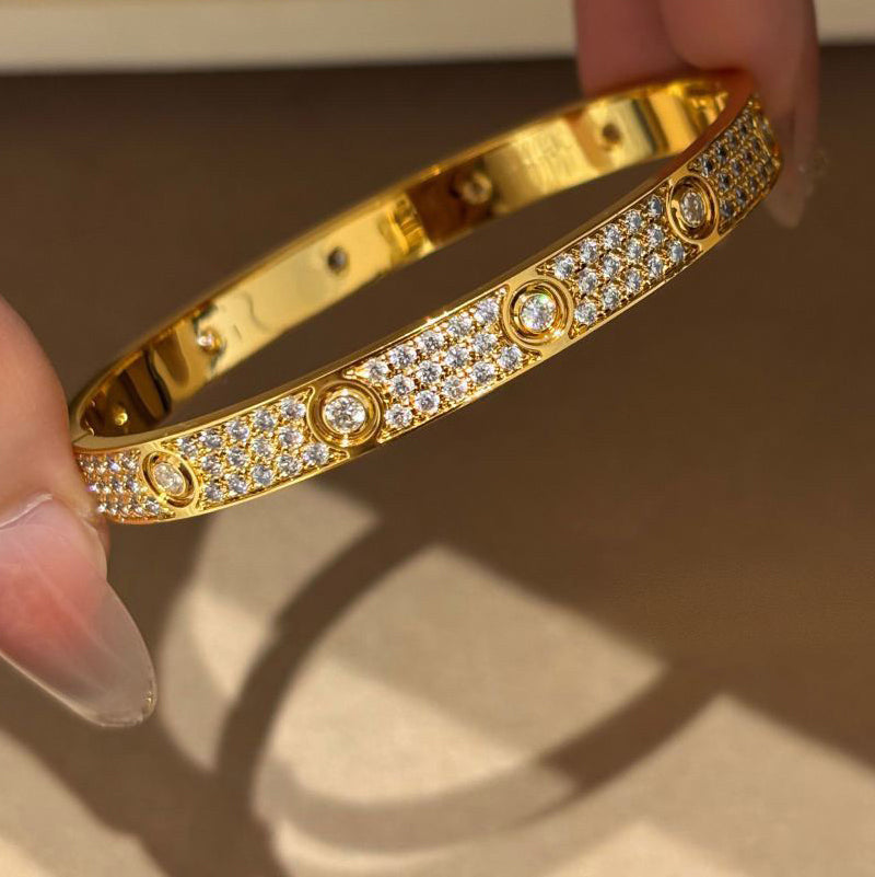 [⭐Spark]LOVE BRACELET 6.1MM DIAMOND-PAVED 10 BIG DIAMONDS