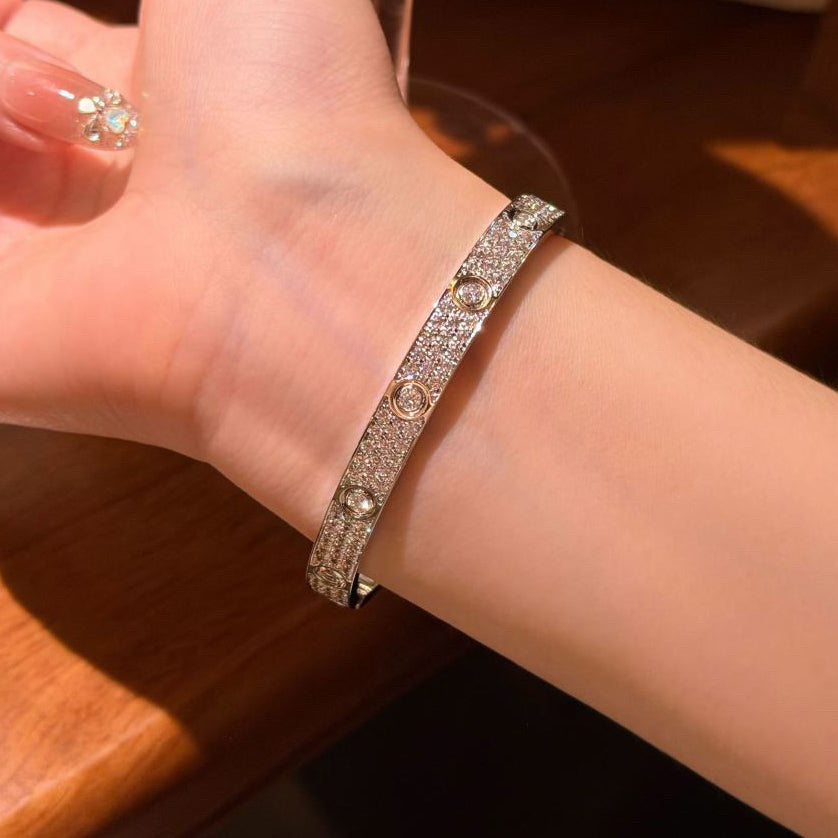 [⭐Spark]LOVE BRACELET 6.1MM DIAMOND-PAVED 10 BIG DIAMONDS