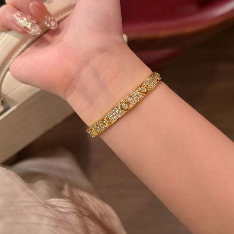 [⭐Spark]LOVE BRACELET 6.1MM DIAMOND-PAVED 10 BIG DIAMONDS