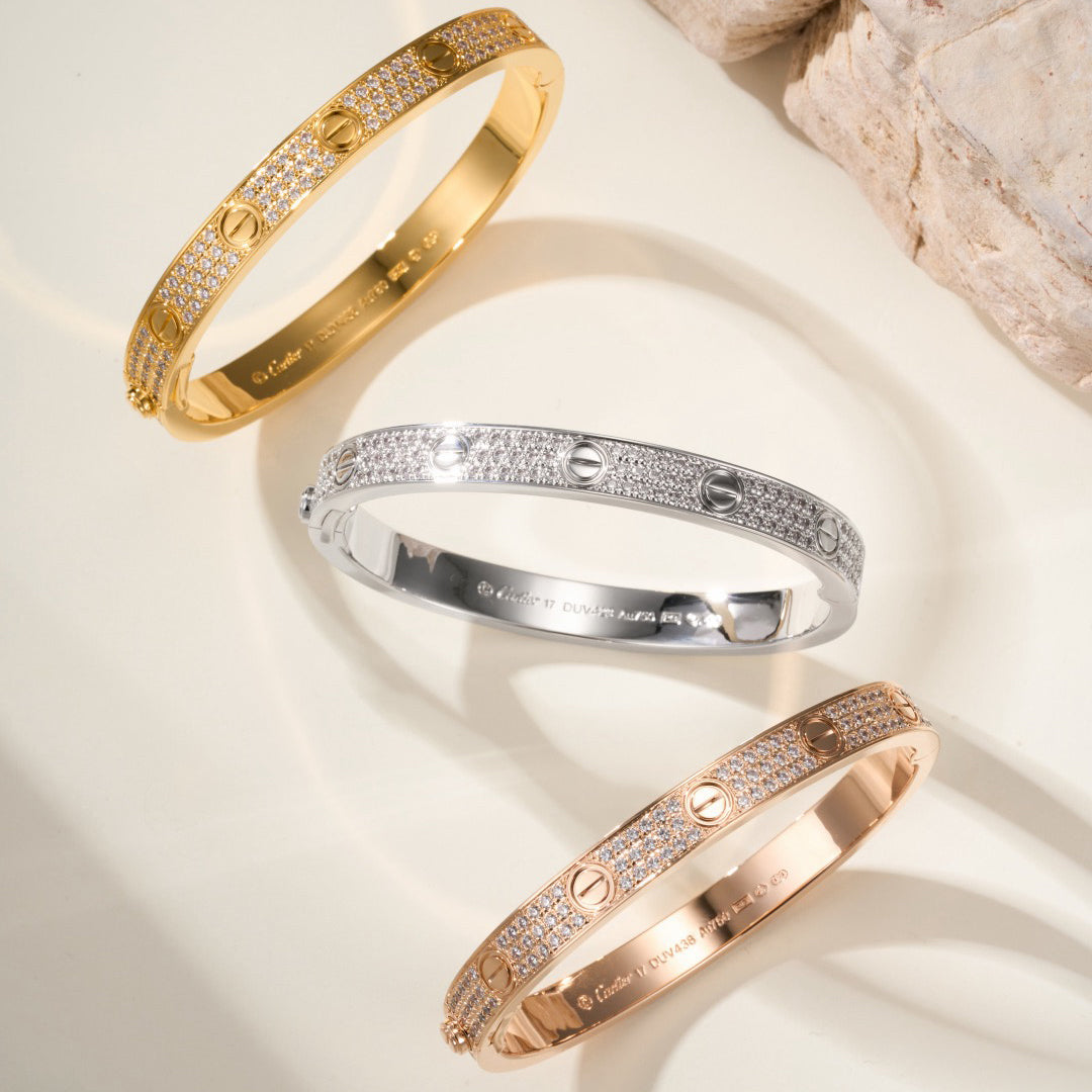 [⭐Spark]LOVE BRACELET 6.1MM DIAMOND-PAVED