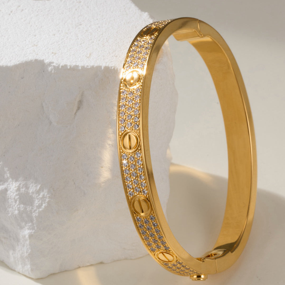 [⭐Spark]LOVE BRACELET 6.1MM DIAMOND-PAVED