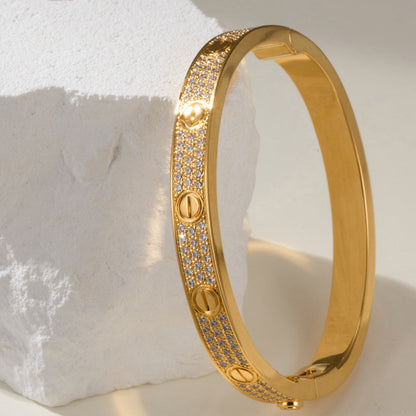 [⭐Spark]LOVE BRACELET 6.1MM DIAMOND-PAVED