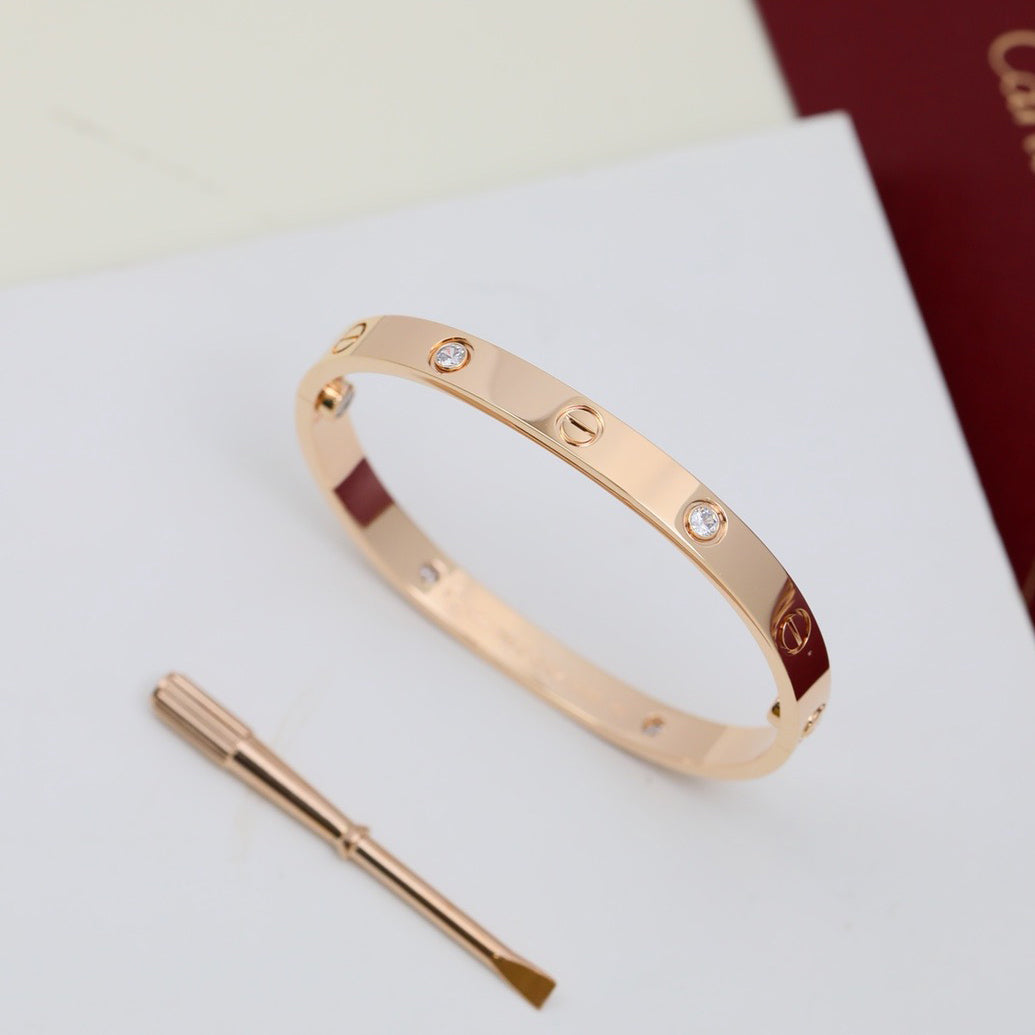 [⭐Spark]LOVE BRACELET 6.1MM 4 DIAMONDS