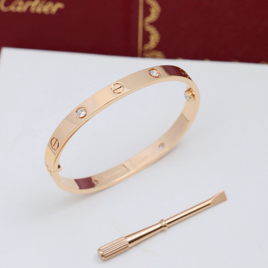 [⭐Spark]LOVE BRACELET 6.1MM 4 DIAMONDS