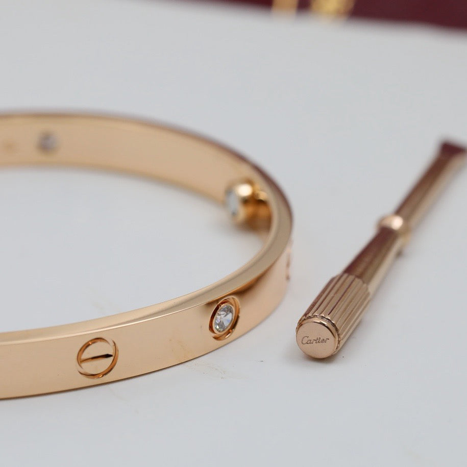 [⭐Spark]LOVE BRACELET 6.1MM 4 DIAMONDS